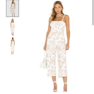 Faith the Brand del sur Jumpsuit in Cream and White